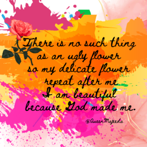Cardstock print - I am Beautiful by Queen Majeeda.