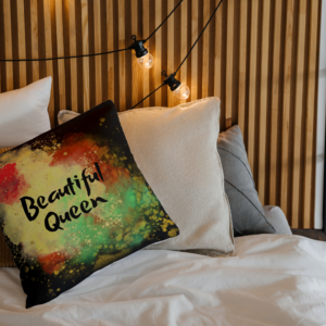 Throw cushion - Beautiful Queen by Queen Majeeda