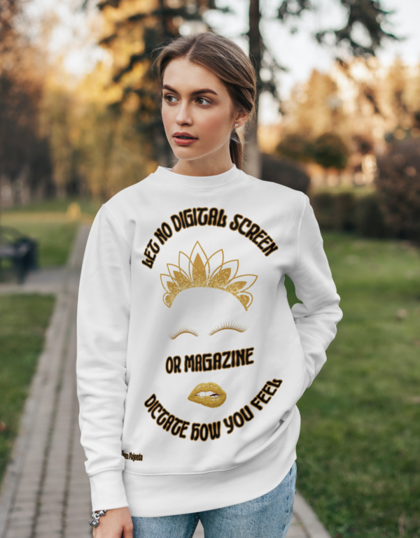 Sweatshirt with poem by Queen Majeeda